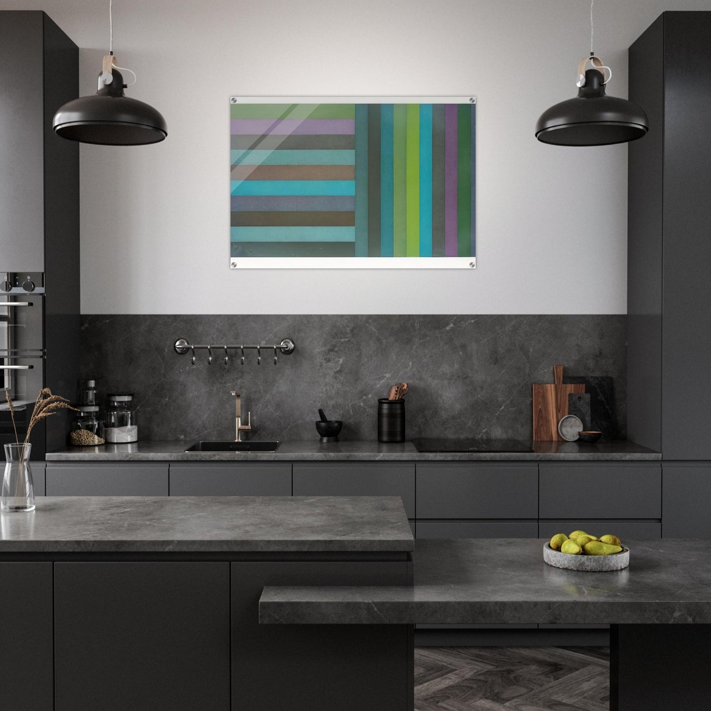 Horizontal Colour Bands and Vertical Colour Bands I - Sol LeWitt Acrylic Print - 70x100 cm / 28x40″ inches