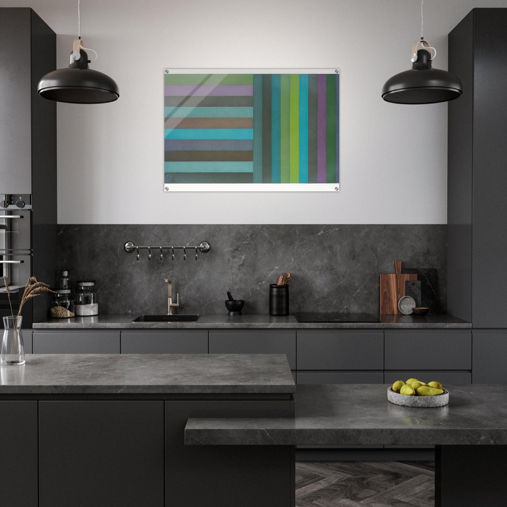 Horizontal Colour Bands and Vertical Colour Bands I - Sol LeWitt Acrylic Print - 70x100 cm / 28x40″ inches