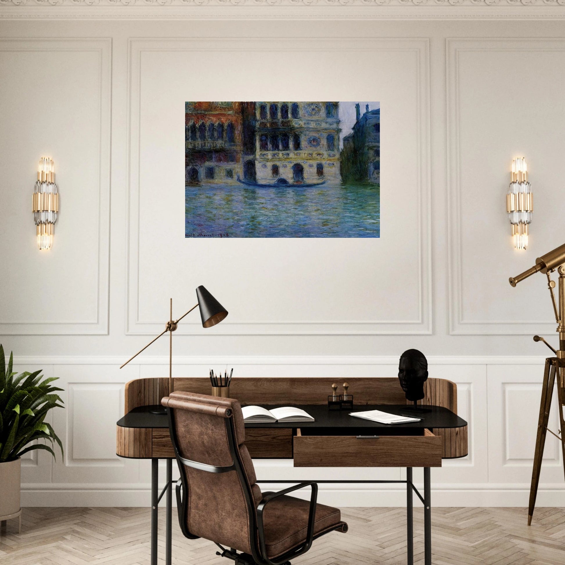 Palazzo Dario - claude monet Brushed Aluminum Print - 70x100 cm / 28x40 inches | claude monet Aluminum Print | claude monet Prints