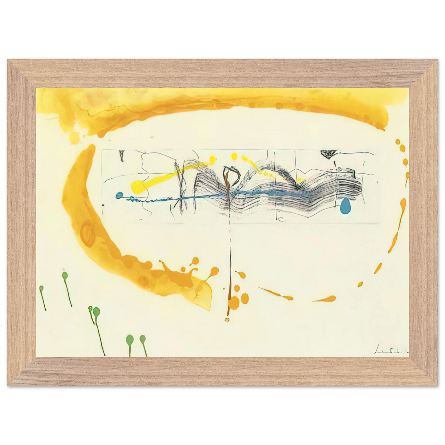 Helen Frankenthaler - Making Music - 2000 Wall art - 40x50 cm / 16x20 inches - Premium Wooden Framed Poster With Fine Art Paper-canvas - White frame