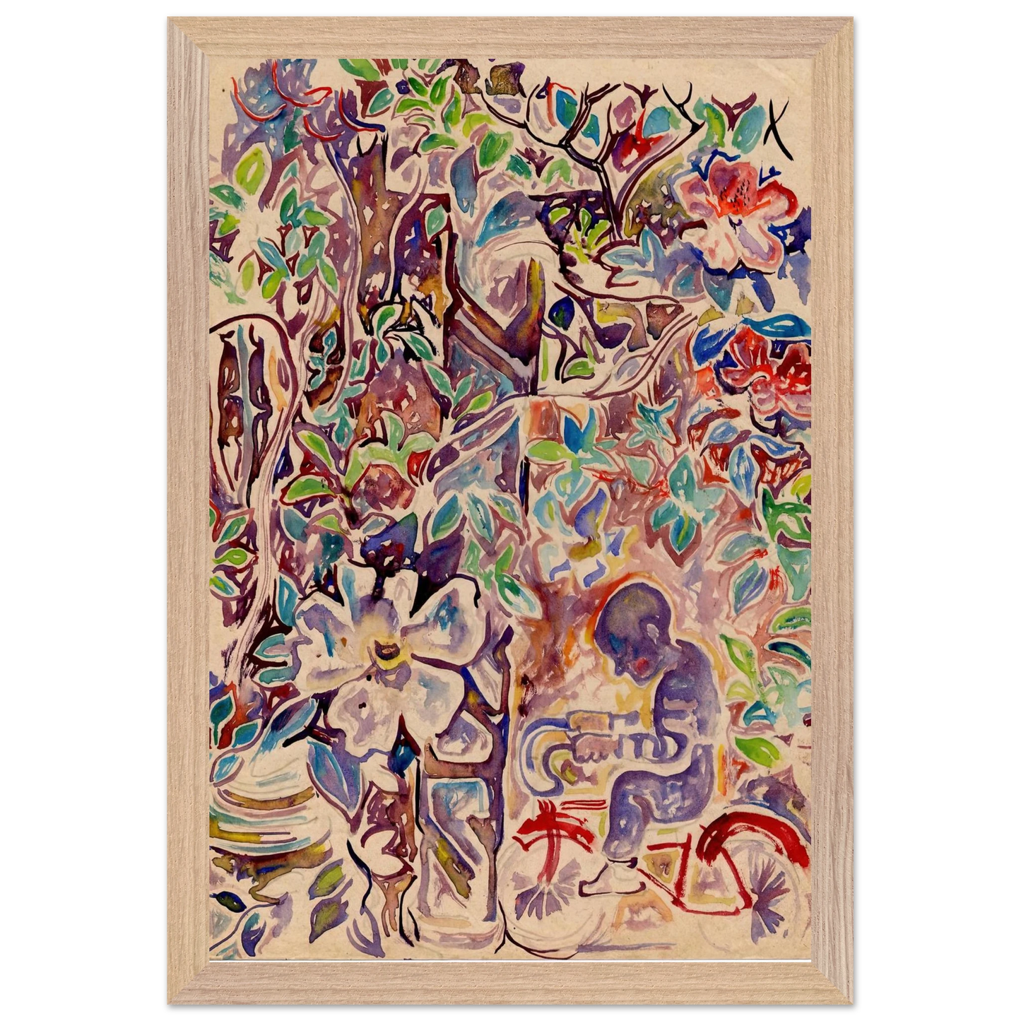Walter Inglis Anderson - Walter Anderson Wall art - A2 (42 x 59.4  cm) - Premium Wooden Framed Poster With Fine Art Paper-canvas - White frame