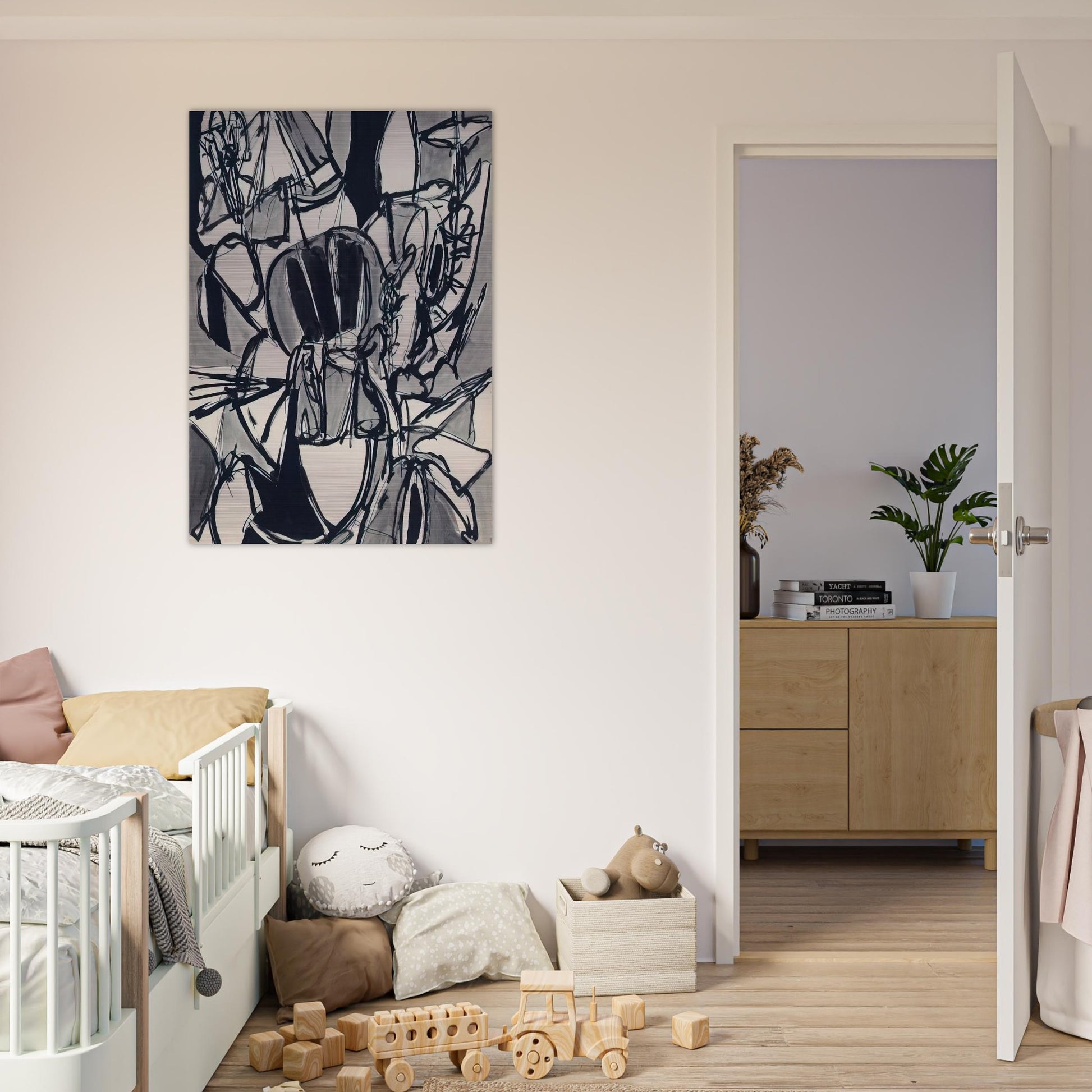 Bird Land - 1952 - Gene Davis Brushed Aluminum Print - 70x100 cm / 28x40 inches | Gene Davis Aluminum Print | Gene Davis Prints