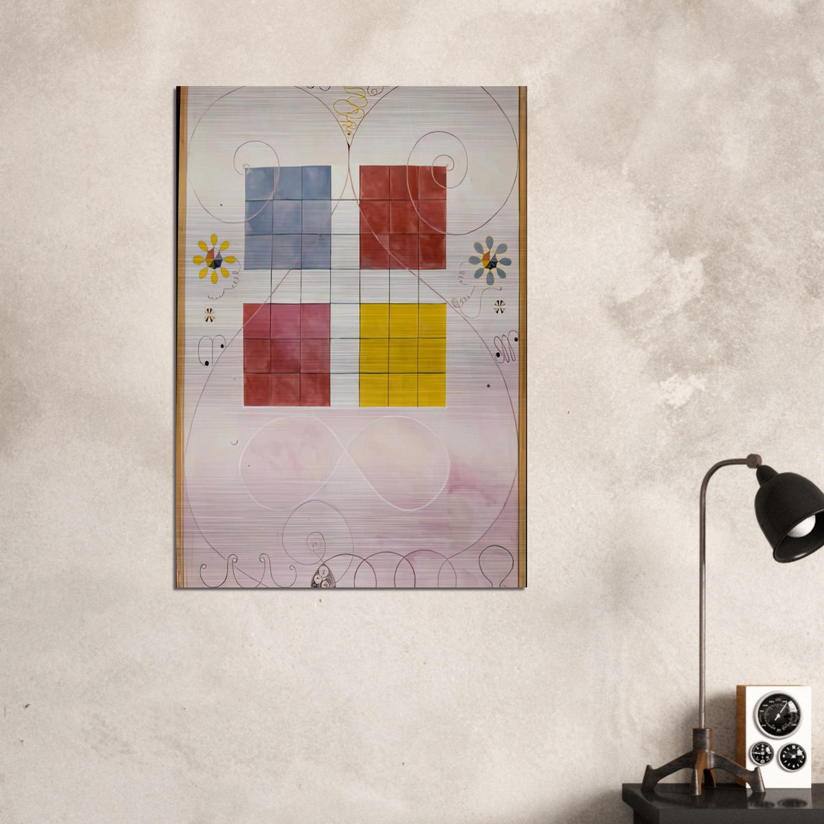 DE TIO ST RSTA N 10 ALDERDOMEN 1907 - Hilma af Klint Brushed Aluminum Print - 70x100 cm / 28x40 inches | Hilma af Klint Aluminum Print | Hilma af Klint Prints