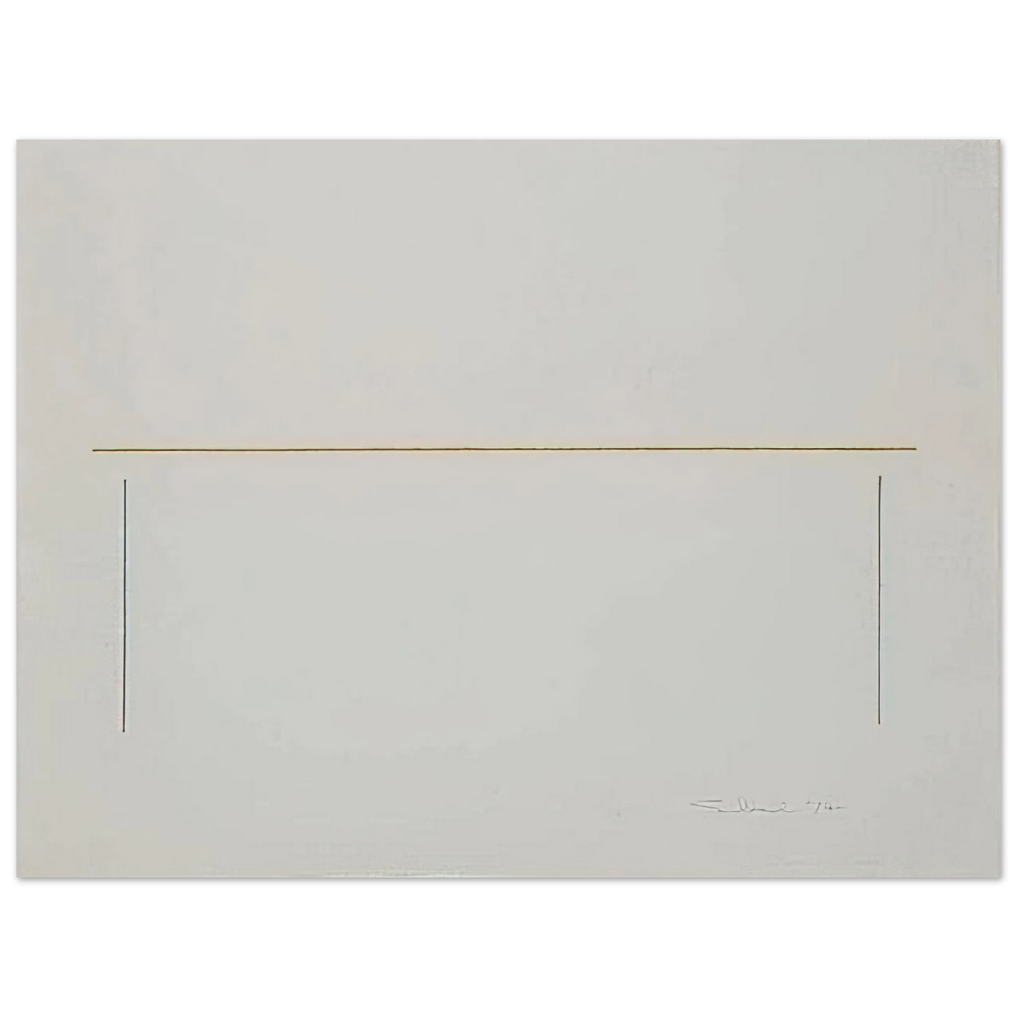 Fred Sandback - Untitled - 1974  75x100 cm / 30x40inches Fine Art Poster