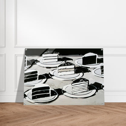 Cake Slices - 1963 - Wayne Thiebaud Acrylic Print - 70x100 cm / 28x40″ inches