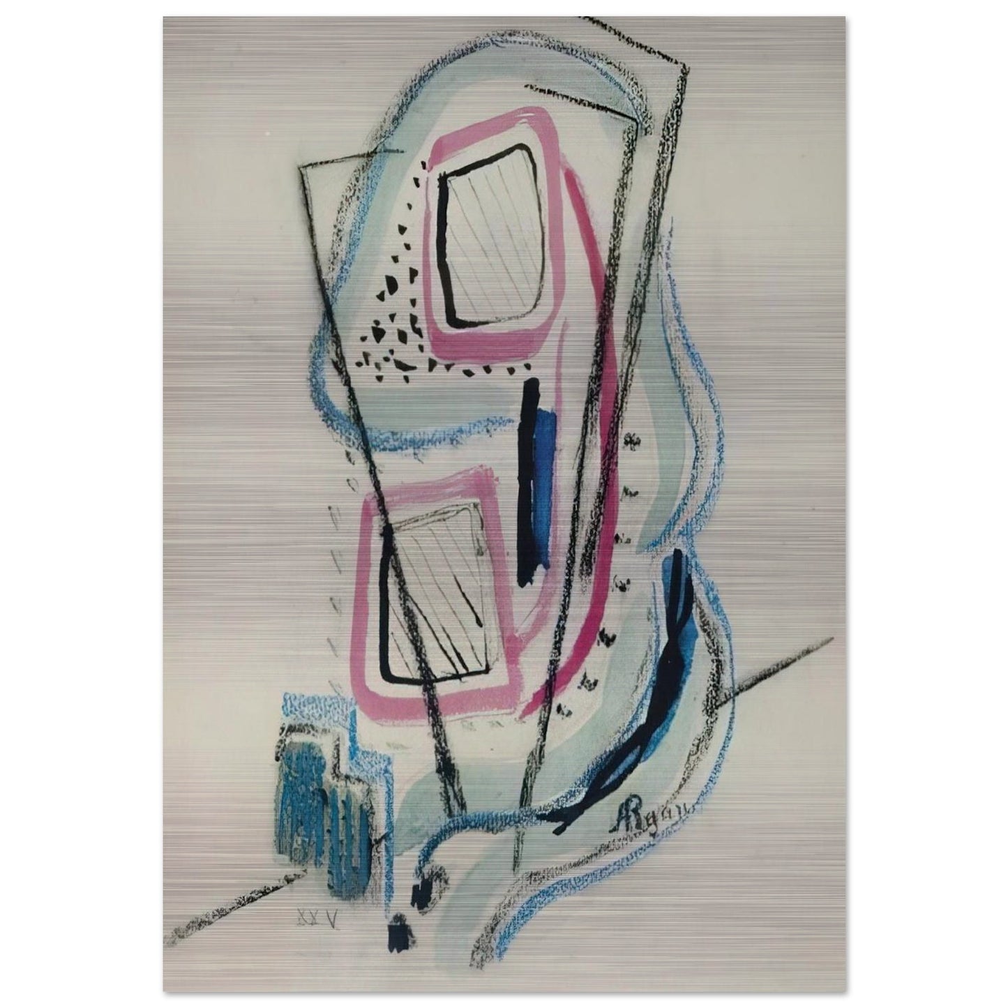XXV - 1940 - Anne Ryan Brushed Aluminum Print - 70x100 cm / 28x40 inches | Anne Ryan Aluminum Print | Anne Ryan Prints
