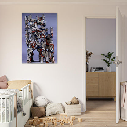 THE COSMORAMA IV - Jean Dubuffet Brushed Aluminum Print - 70x100 cm / 28x40 inches | Jean Dubuffet Aluminum Print | Jean Dubuffet Prints