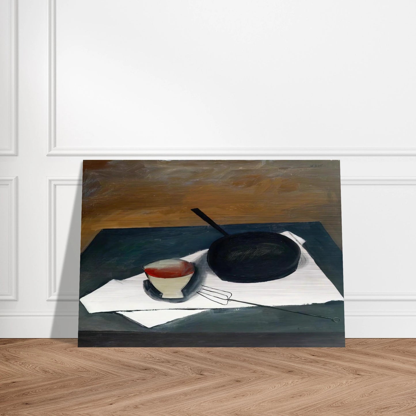 The Frying Pan - 1946 - William Scott Brushed Aluminum Print - 70x100 cm / 28x40 inches | William Scott Aluminum Print | William Scott Prints