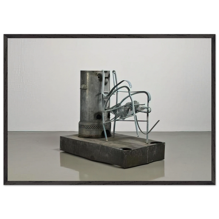 NILE THRONE GLUT 1992 - Robert Rauschenberg 70x100 cm / 28x40 inches Framed Art Print – Black Wooden Frame