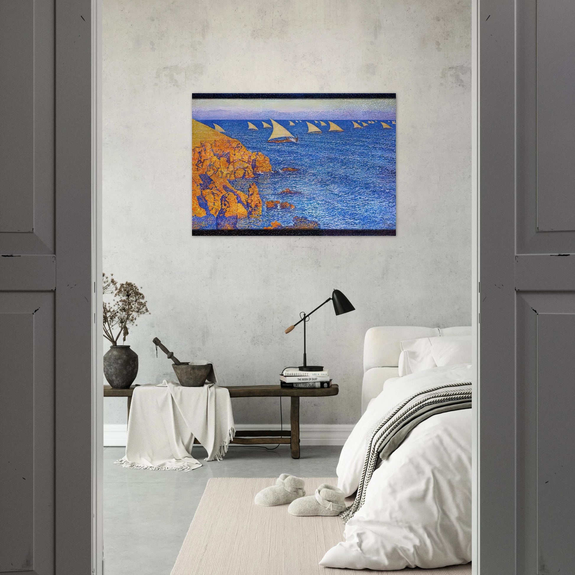 THE REGATA 1892 - Theo van Rysselberghe Brushed Aluminum Print - 70x100 cm / 28x40 inches | Theo van Rysselberghe Aluminum Print | Theo van Rysselberghe Prints