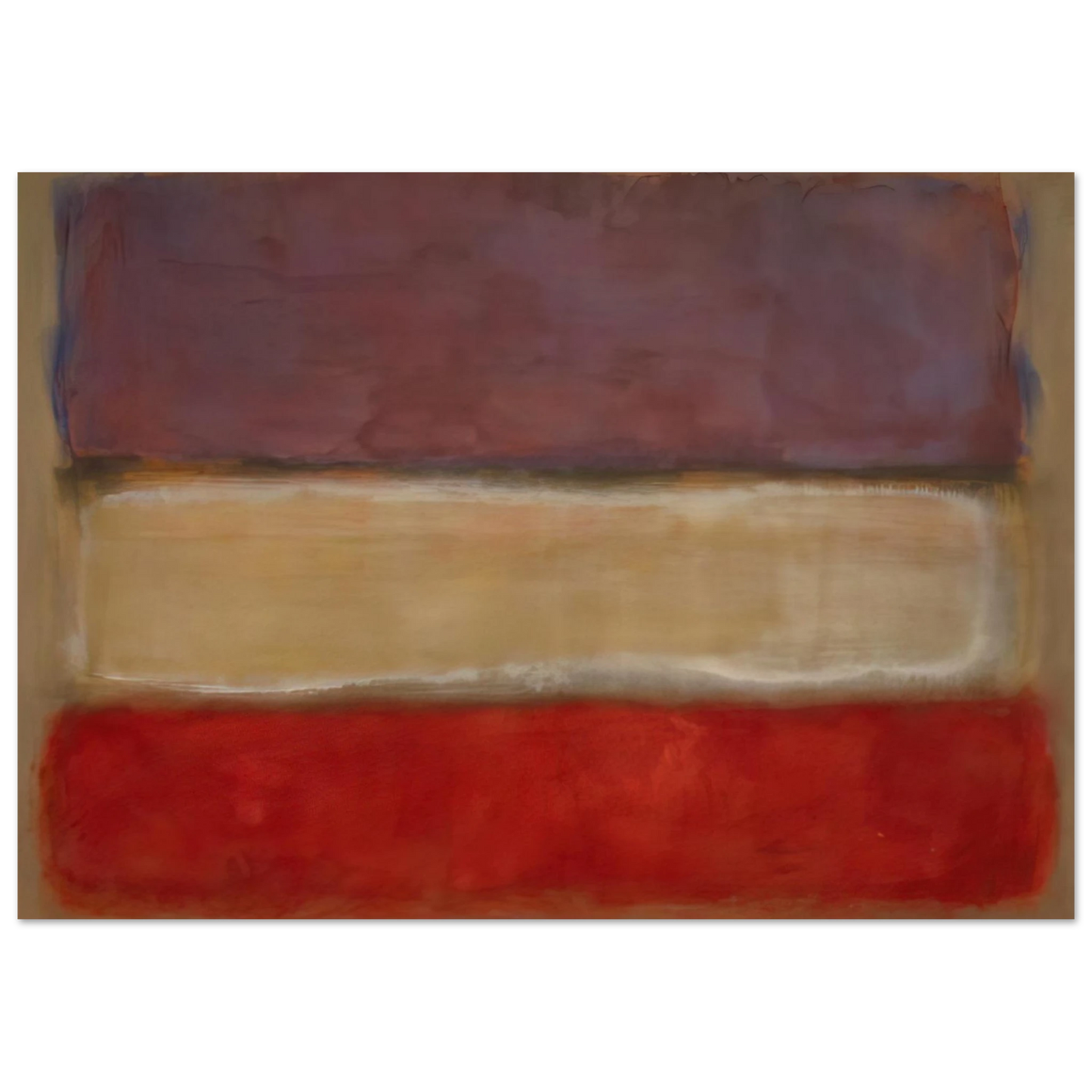Mark Rothko - Untitled Purple, White, and Red - 1953 Wall Art - 60x80 cm / 24x32 inches - Fine Art Poster-canvas - -
