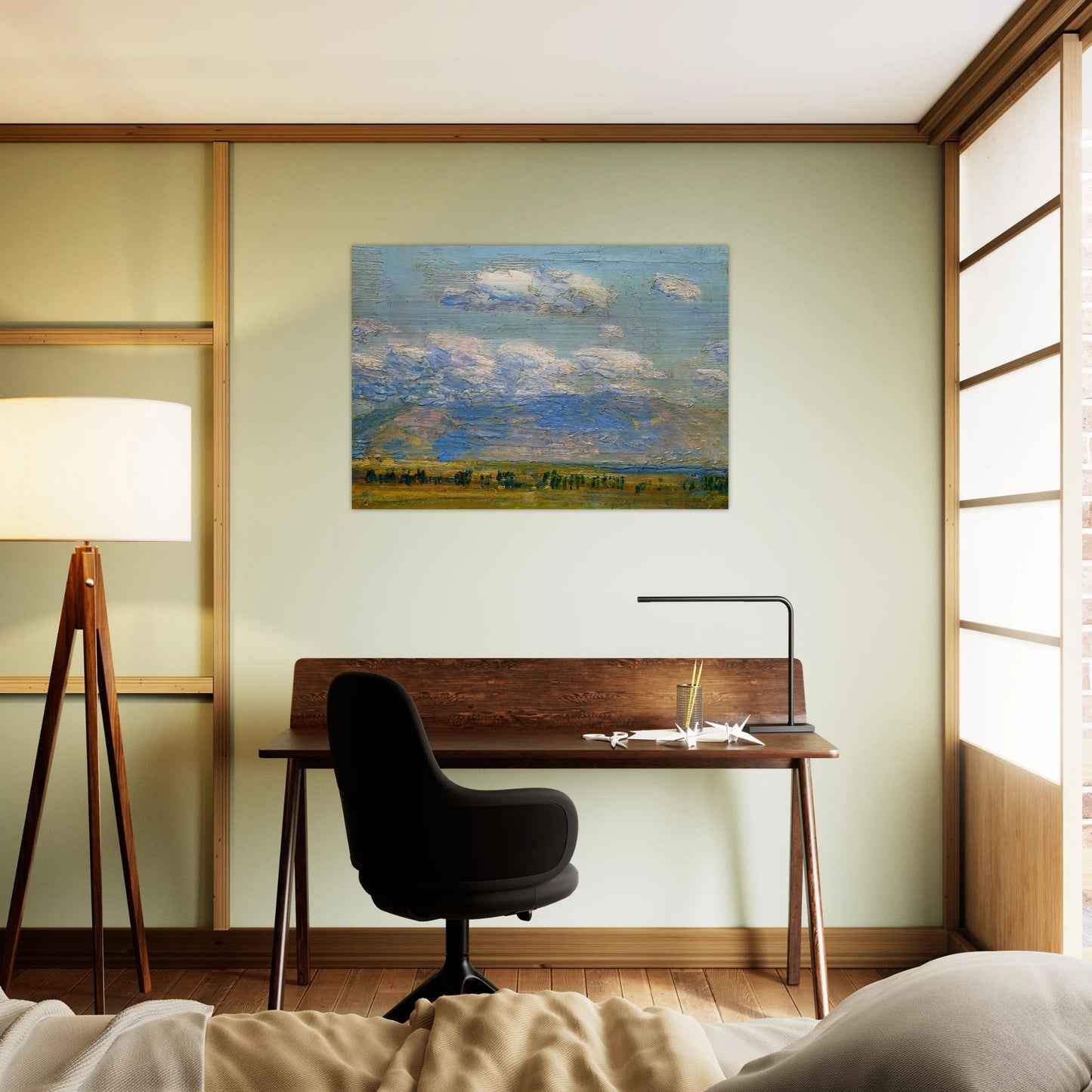 Mountain Home, Idaho - Childe Hassam Brushed Aluminum Print - 70x100 cm / 28x40 inches | Childe Hassam Aluminum Print | Childe Hassam Prints