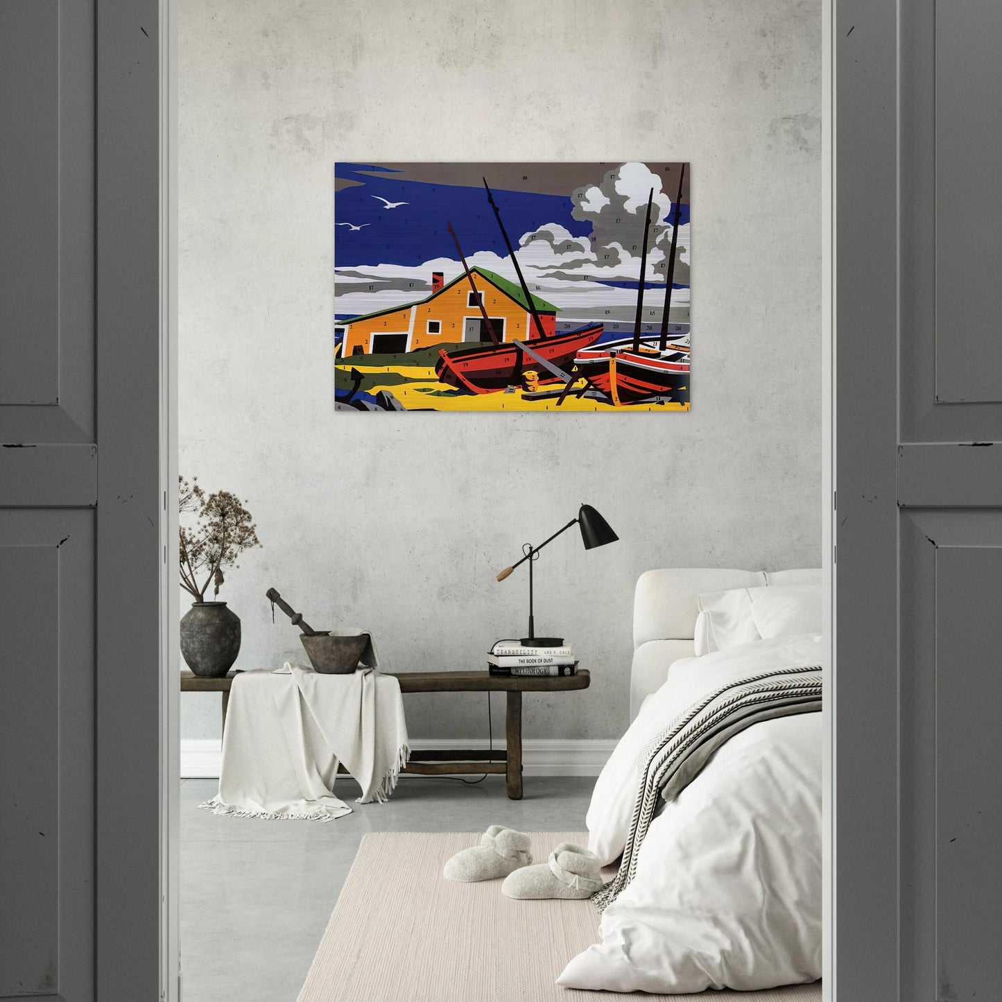 Do It Yourself  Seascape  - Andy Warhol Brushed Aluminum Print - 70x100 cm / 28x40 inches | Andy Warhol Aluminum Print | Andy Warhol Prints