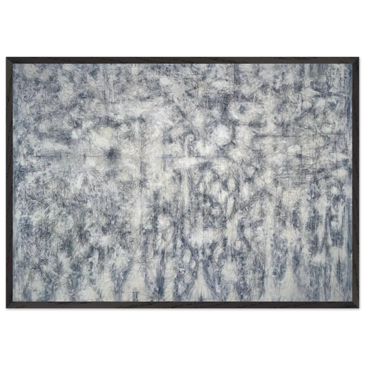 White Garden - 1951 - Richard Pousette-Dart 70x100 cm / 28x40 inches Framed Art Print – Black Wooden Frame