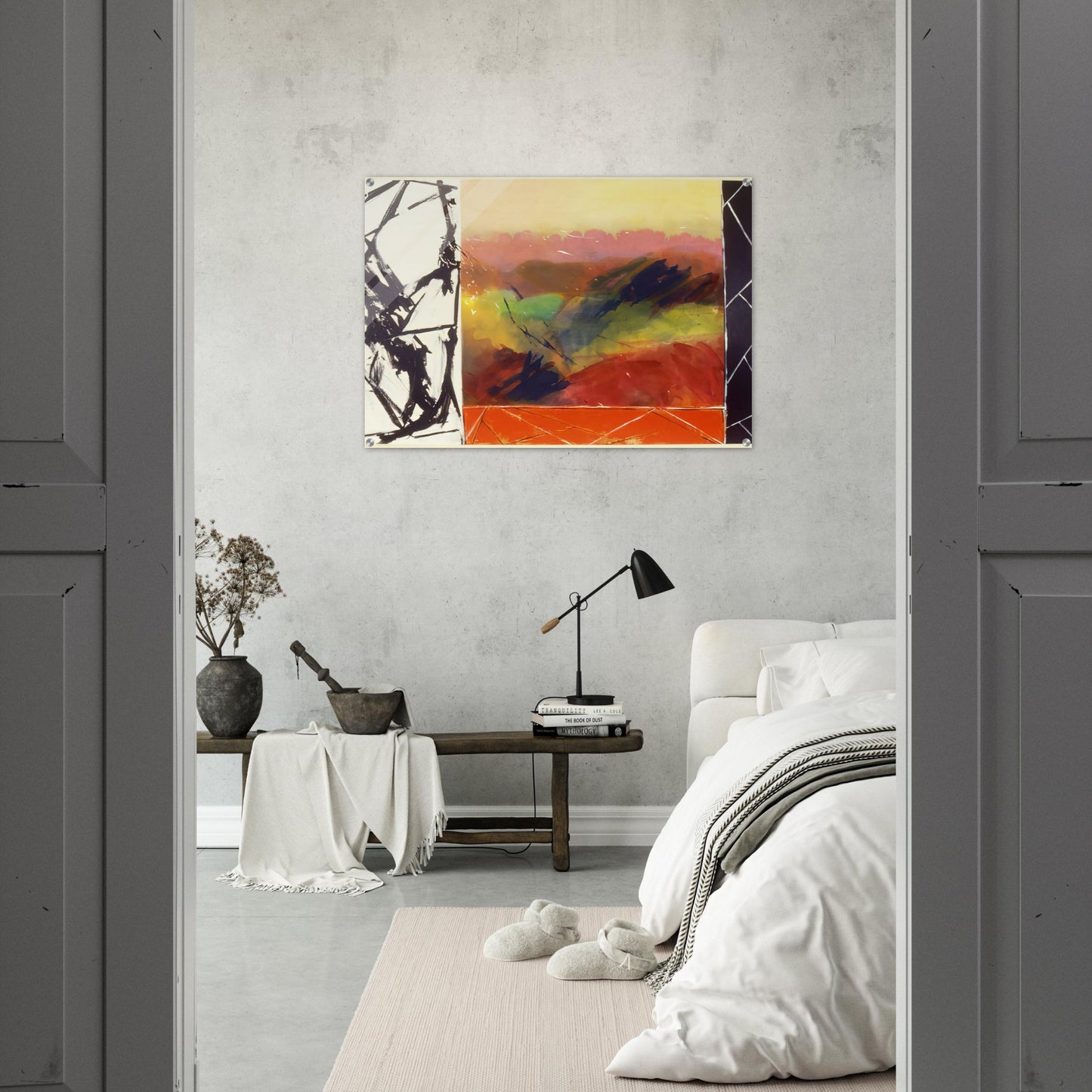 Railroad Gate - 1989 - Ronnie Landfield Acrylic Print - 70x100 cm / 28x40″ inches
