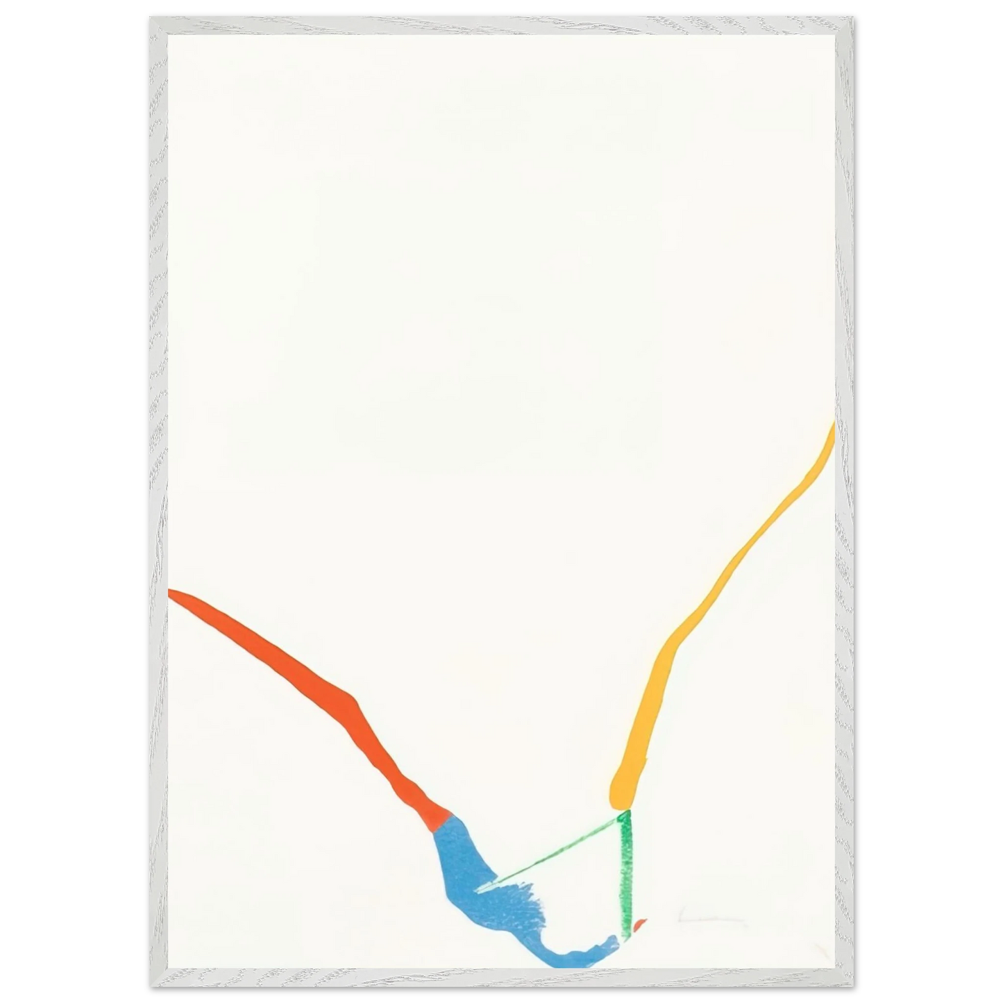 Helen Frankenthaler - What Red Lines Can Do - 1970 Wall art - A1 (59.4 x 84.1  cm) - Premium Wooden Framed Poster With Fine Art Paper-canvas - Wood frame