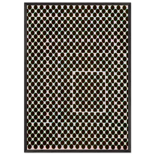 Yvaral - 1956 - Victor Vasarely 70x100 cm / 28x40 inches Framed Art Print – Black Wooden Frame