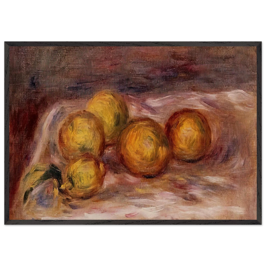 Lemons - Pierre-Auguste Renoir 70x100 cm / 28x40 inches Framed Art Print – Black Wooden Frame