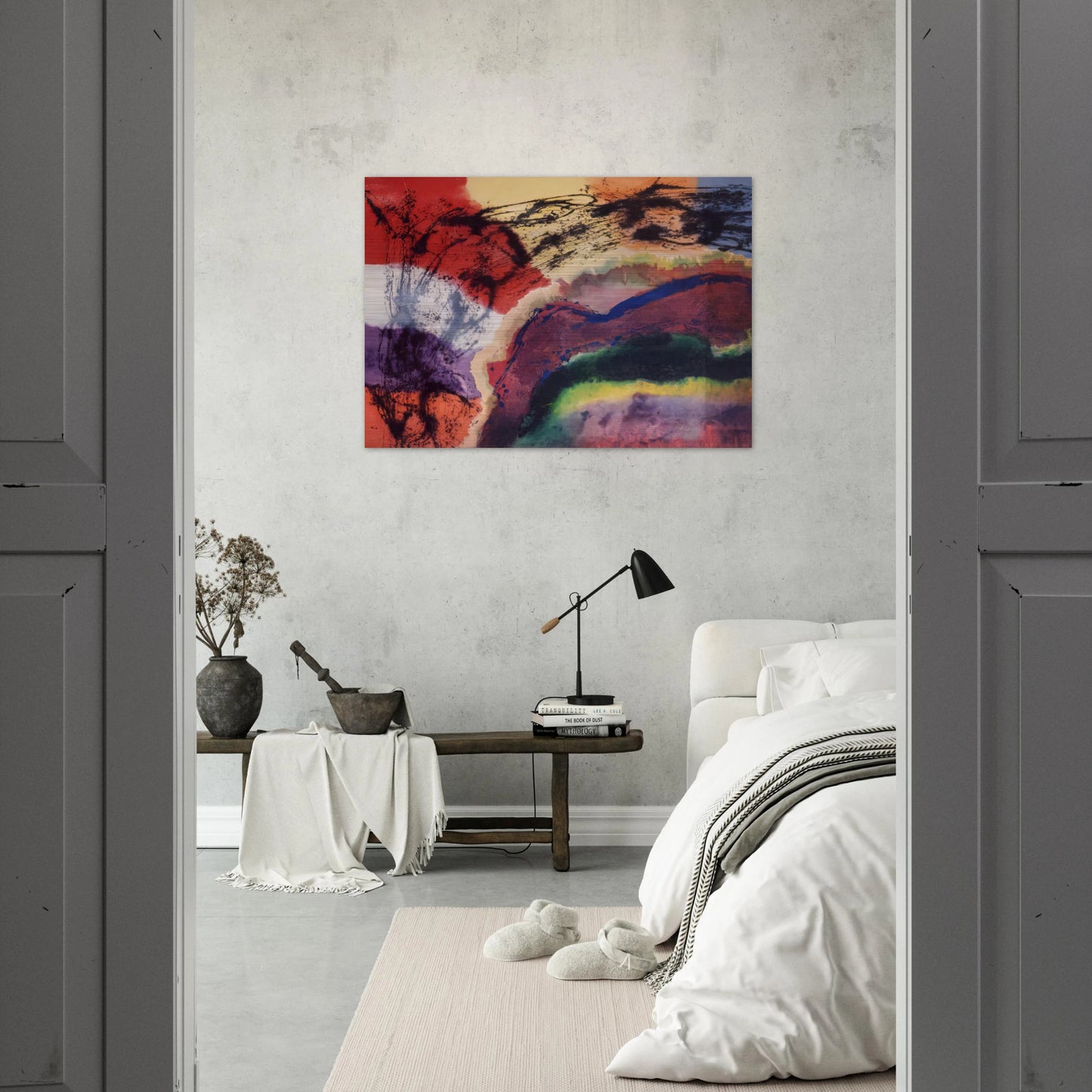 The Storm from Denver to the Bronx - 1970 - Ronnie Landfield Brushed Aluminum Print - 70x100 cm / 28x40 inches | Ronnie Landfield Aluminum Print | Ronnie Landfield Prints
