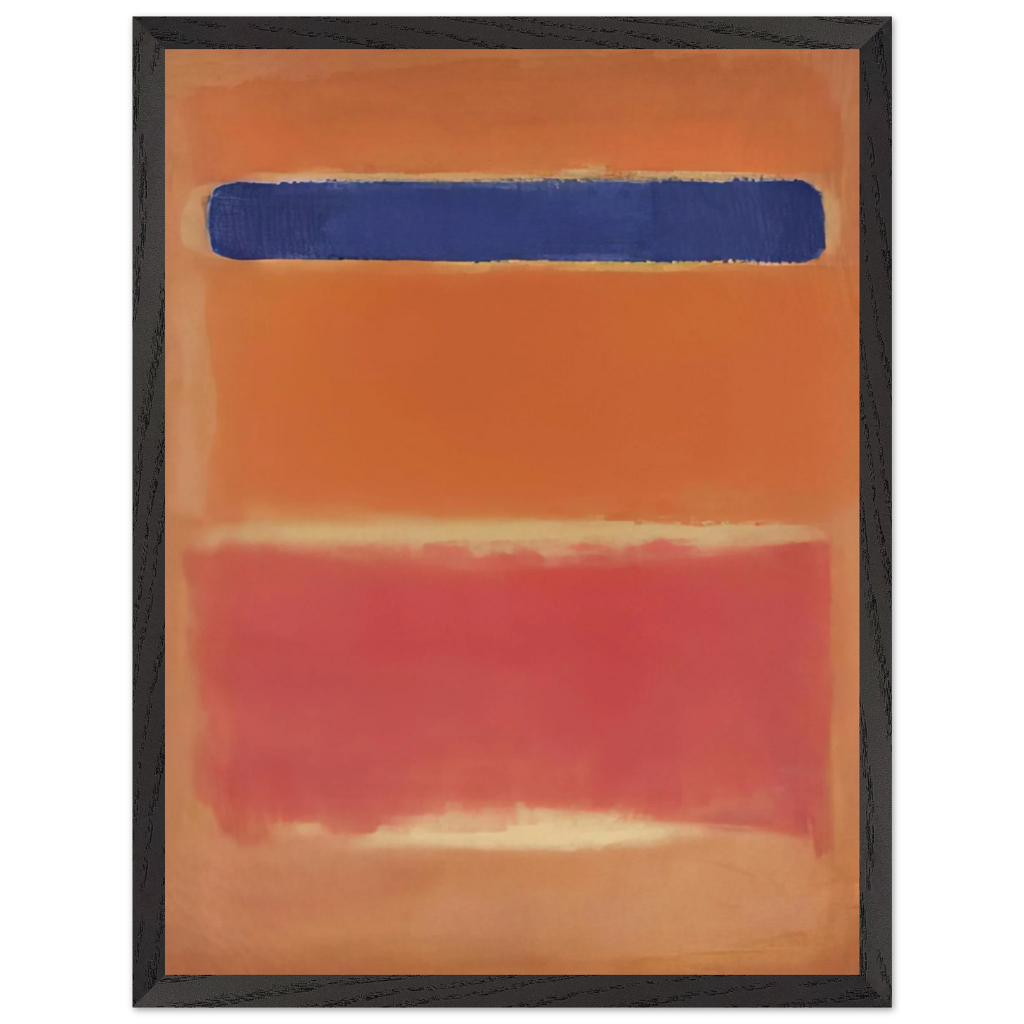 Mark Rothko - Blue Over Red - 1953 Wall Art - 21x29.7 cm / 8x12" - Premium Wooden Framed Poster With Fine Art Paper-canvas - Black frame