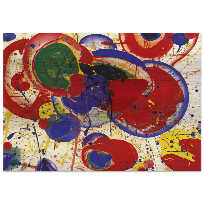 All Red - Sam Francis Brushed Aluminum Print - 70x100 cm / 28x40 inches | Sam Francis Aluminum Print | Sam Francis Prints