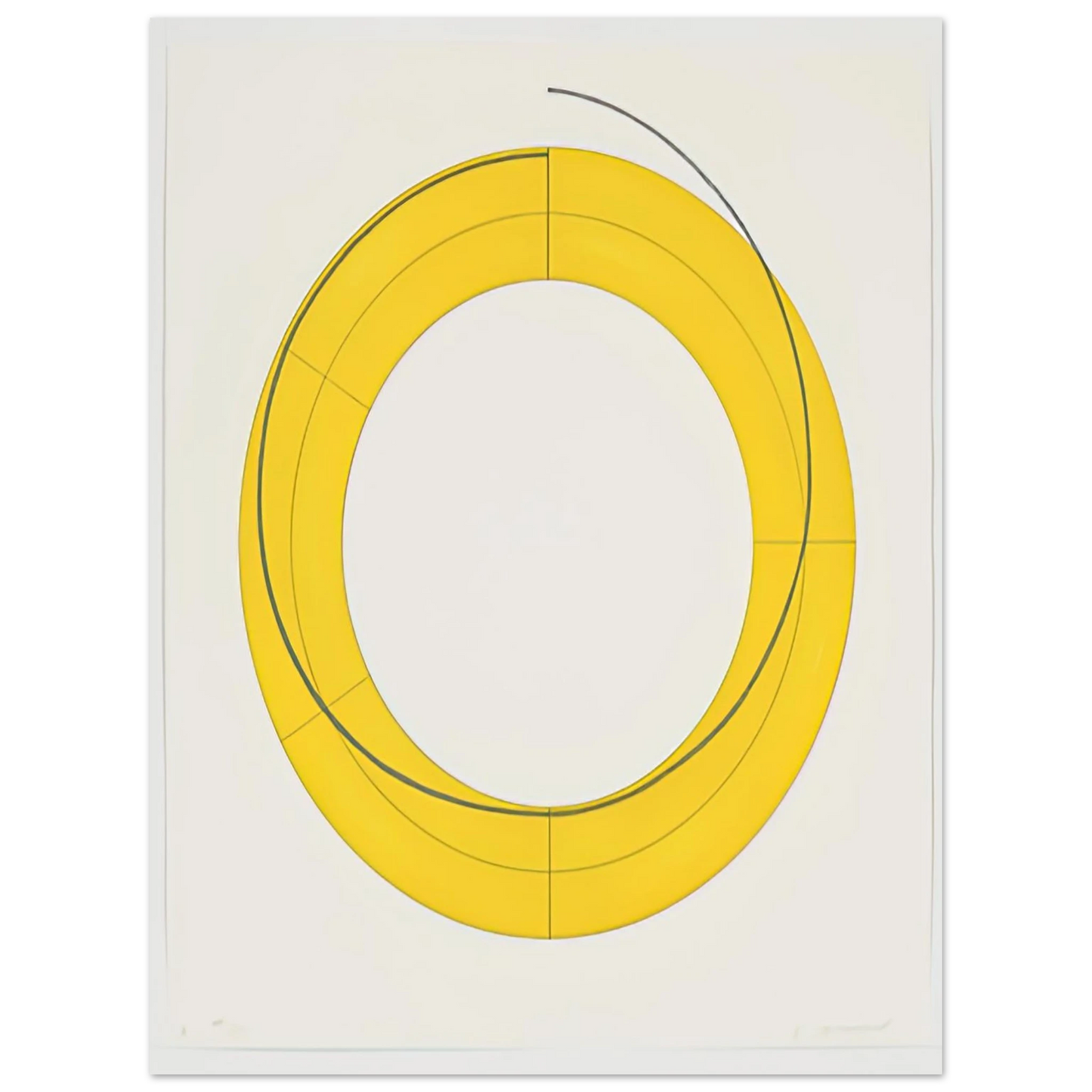 Robert Mangold - RING A YELLOW 2010  75x100 cm / 30x40inches Fine Art Poster