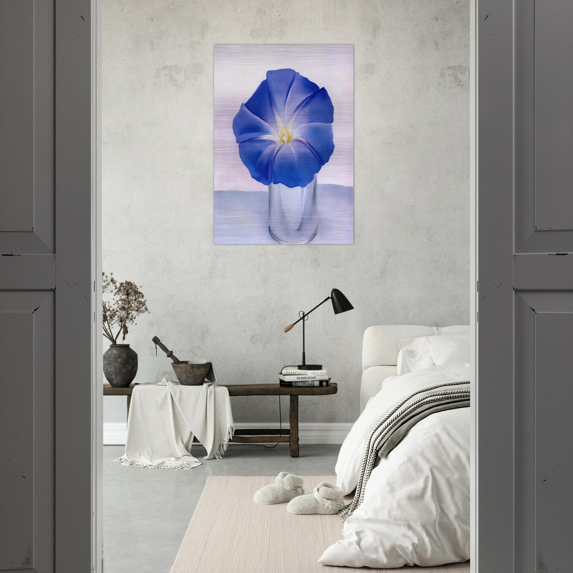Blue Morning Glory - Georgia O'Keeffe Brushed Aluminum Print - 70x100 cm / 28x40 inches | Georgia O'Keeffe Aluminum Print | Georgia O'Keeffe Prints