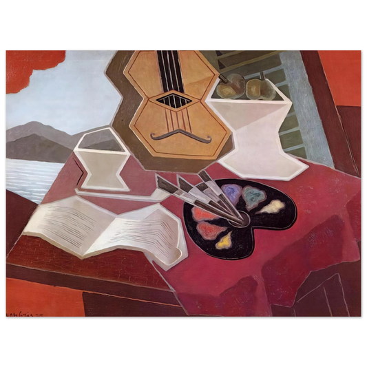 Juan Gris - TABLE OVERLOOKING THE SEA 1925  75x100 cm / 30x40inches Fine Art Poster
