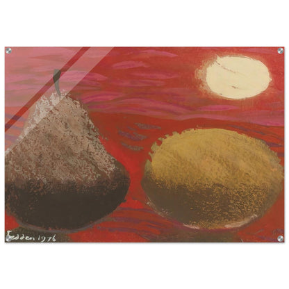 Still Life on Red - 1976 - Mary Fedden Acrylic Print - 70x100 cm / 28x40″ inches