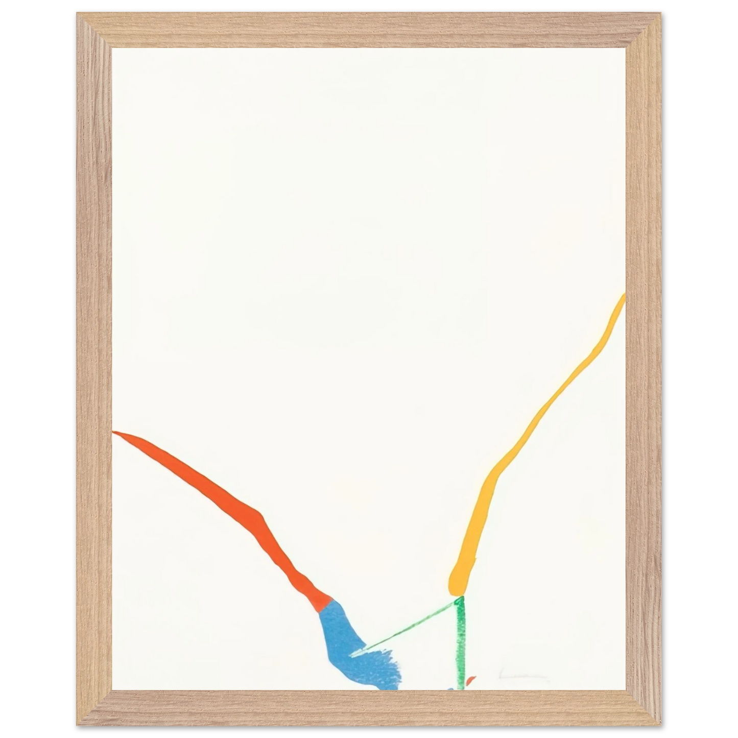 Helen Frankenthaler - What Red Lines Can Do - 1970 Wall art - 40x60 cm / 16x24 inches - Premium Wooden Framed Poster With Fine Art Paper-canvas - Wood frame