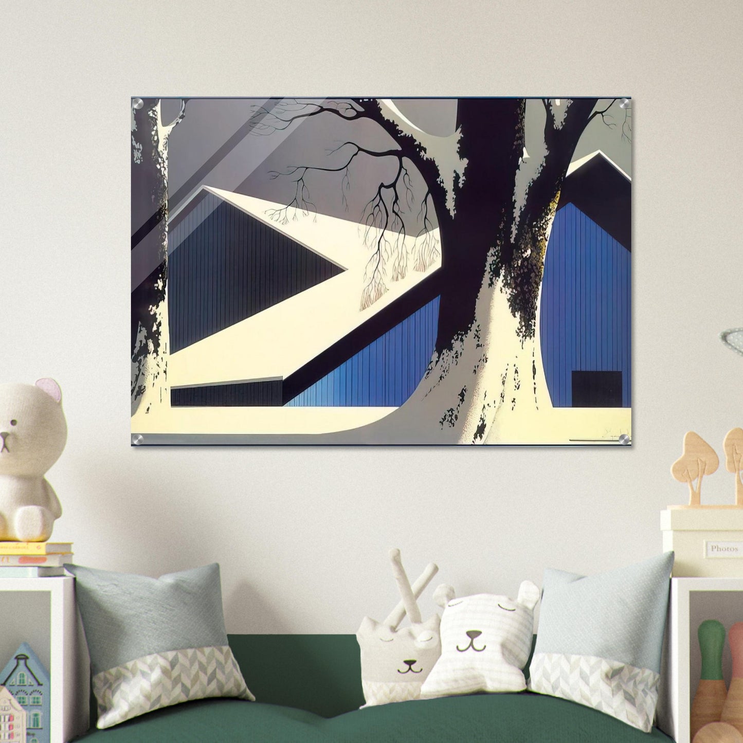 Winter Quiet - Eyvind Earle Acrylic Print - 70x100 cm / 28x40″ inches