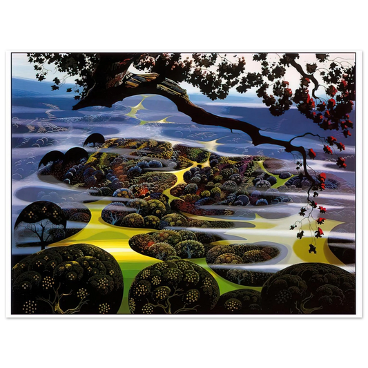 Eyvind Earle - Mystic Mountain  75x100 cm / 30x40inches Fine Art Poster