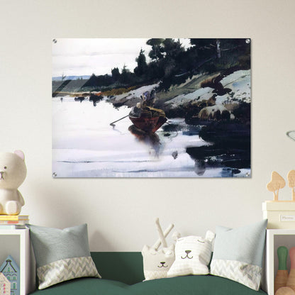 TURKEY COVE LEDGE - Andrew Wyeth Acrylic Print - 70x100 cm / 28x40″ inches