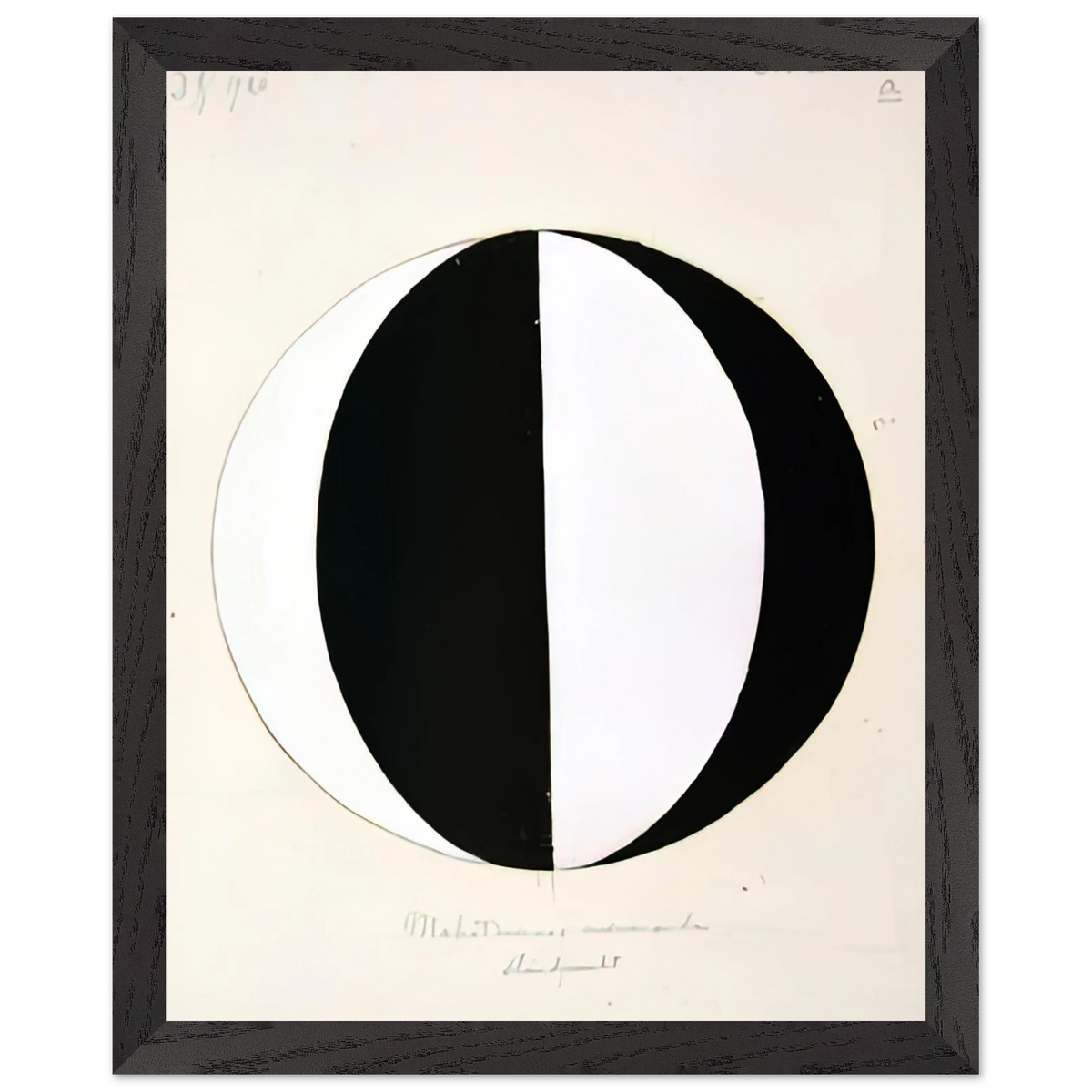 Hilma af Klint - THE MAHATMAS PRESENT STANDING POINT SERIES II NO 2A 1920 Wall art - 20x25 cm / 8x10 inches - Fine Art Poster-canvas - -