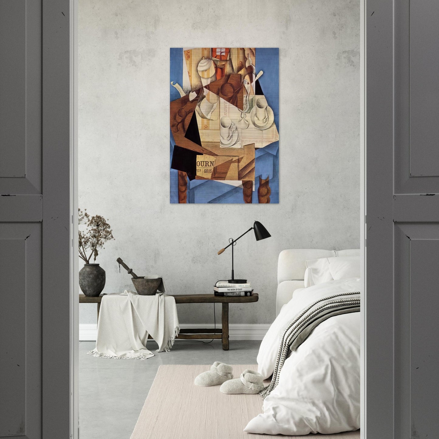 BREAKFAST 1914 - Juan Gris Brushed Aluminum Print - 70x100 cm / 28x40 inches | Juan Gris Aluminum Print | Juan Gris Prints