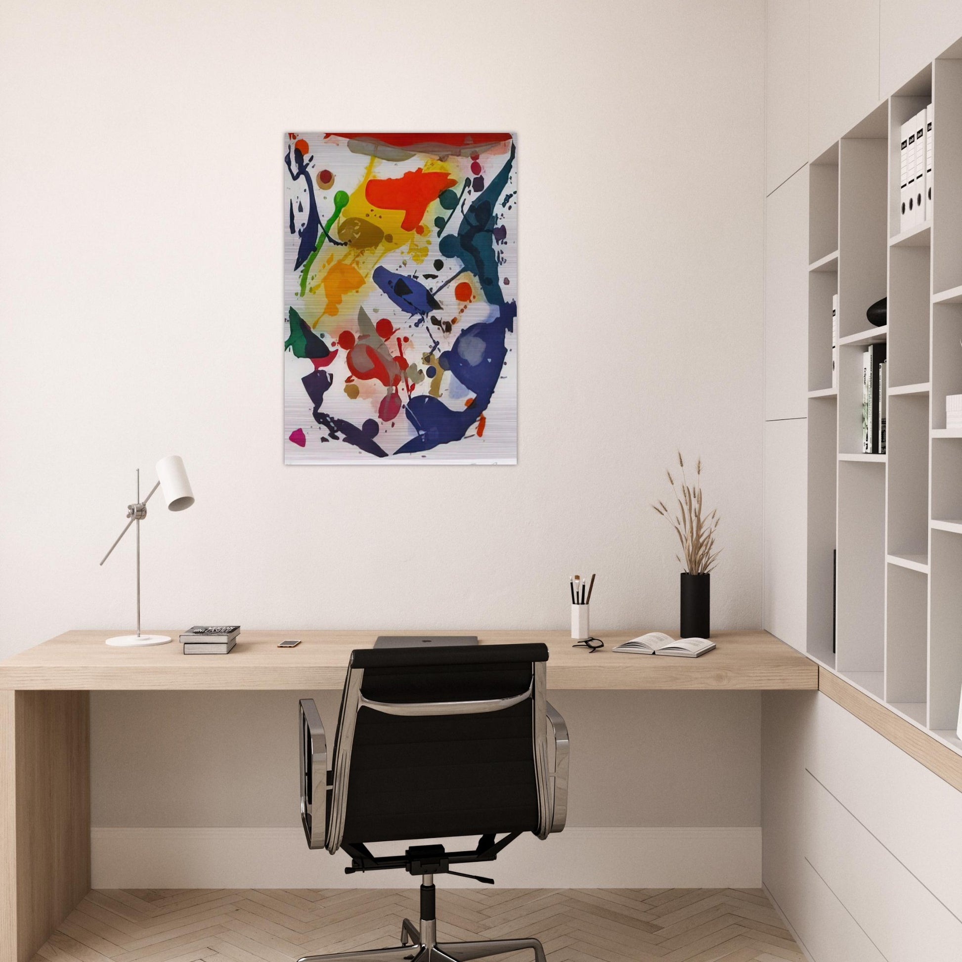 Untitled 044 - Sam Francis Brushed Aluminum Print - 70x100 cm / 28x40 inches | Sam Francis Aluminum Print | Sam Francis Prints
