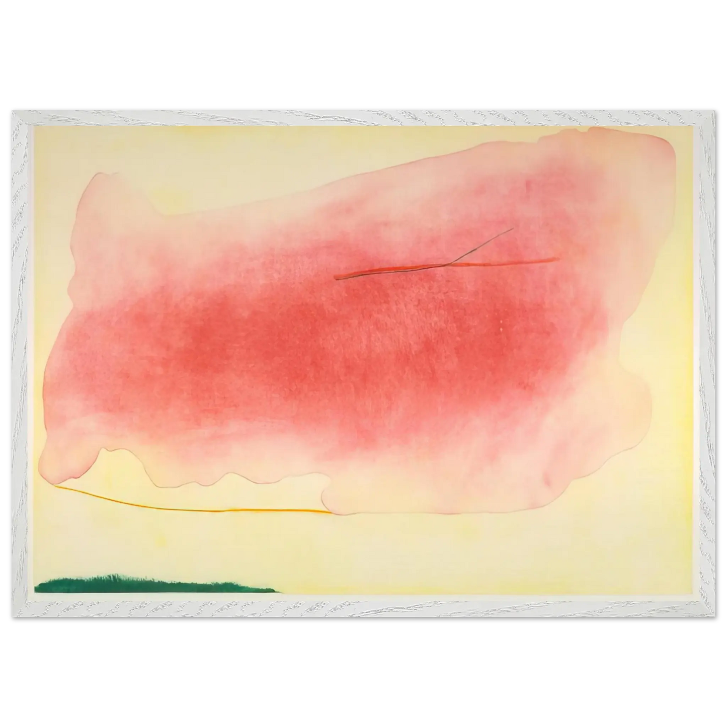 Helen Frankenthaler - Nepenthe - 1972 Wall art - 28x43  cm / XL (11x17 Inches) - Premium Wooden Framed Poster With Fine Art Paper - Black frame