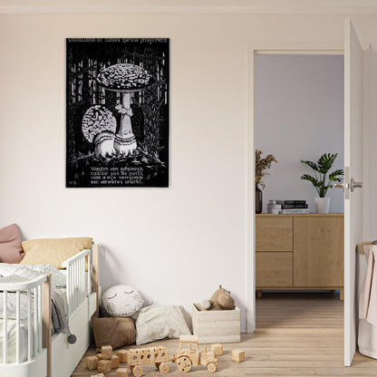 EMBLEMATA TOADSTOOL - MC Escher Brushed Aluminum Print - 70x100 cm / 28x40 inches | MC Escher Aluminum Print | MC Escher Prints