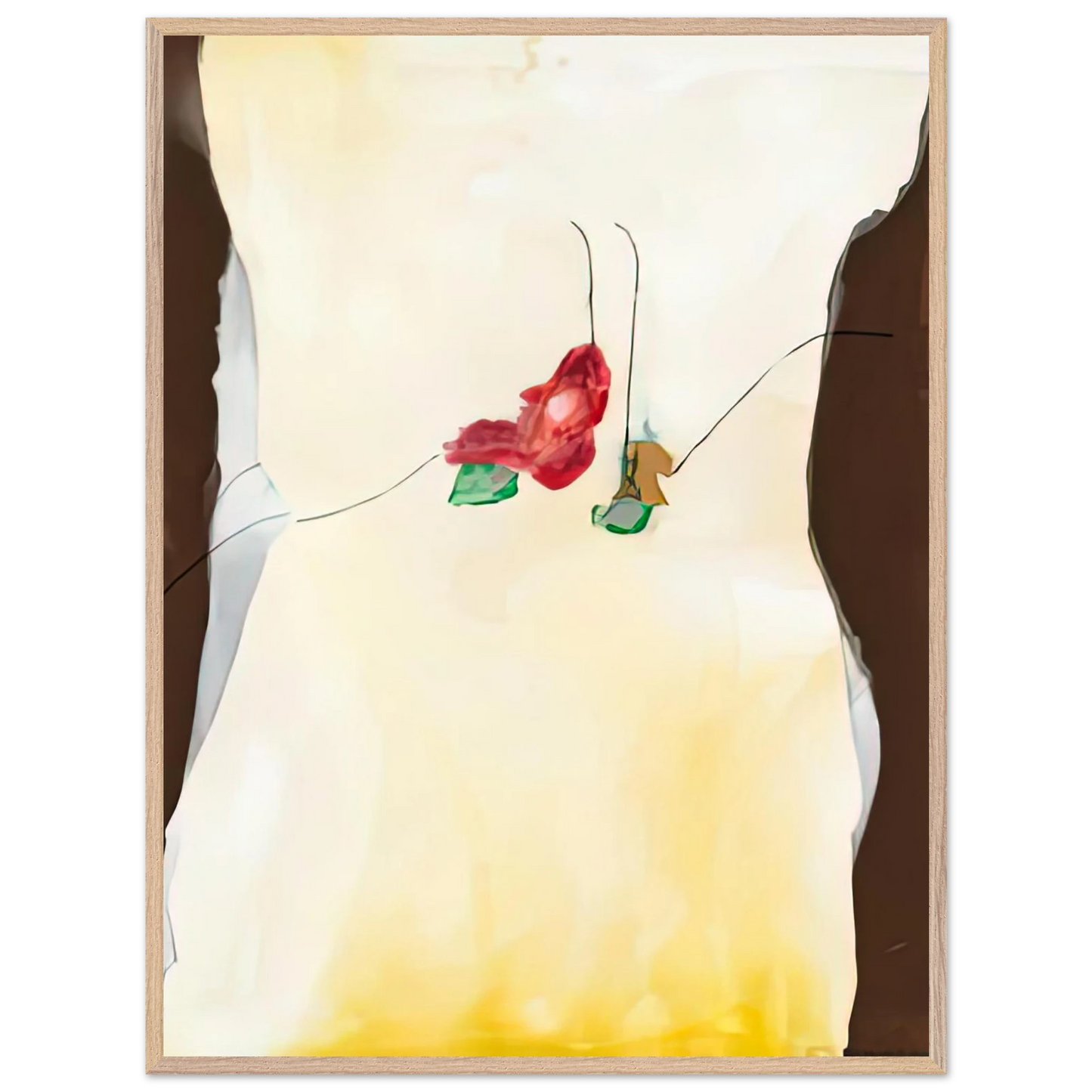 Helen Frankenthaler - Chill Factor, 1973- Wall Art - 30x40 cm / 12x16 inches - Premium Wooden Framed Poster With Fine Art Paper-canvas - Wood frame