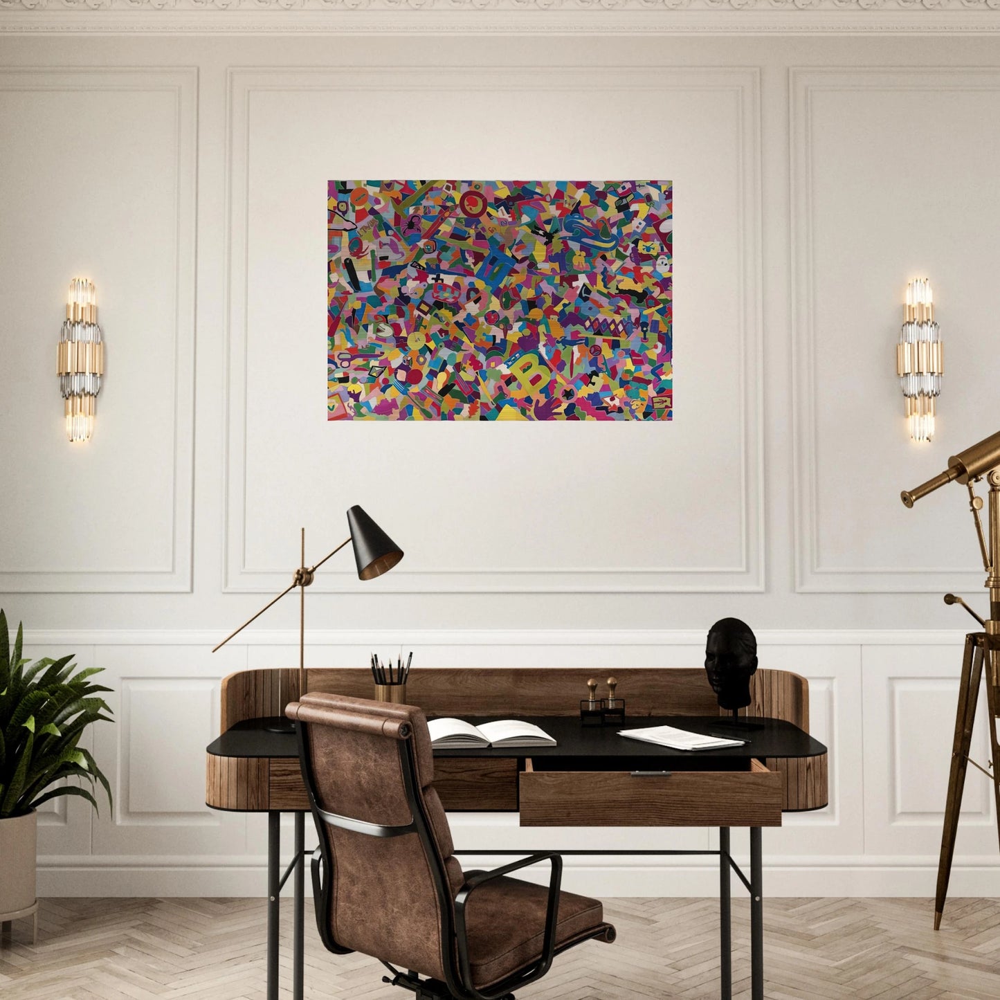TUTTO 1988 - Alighiero Boetti Brushed Aluminum Print - 70x100 cm / 28x40 inches | Alighiero Boetti Aluminum Print | Alighiero Boetti Prints