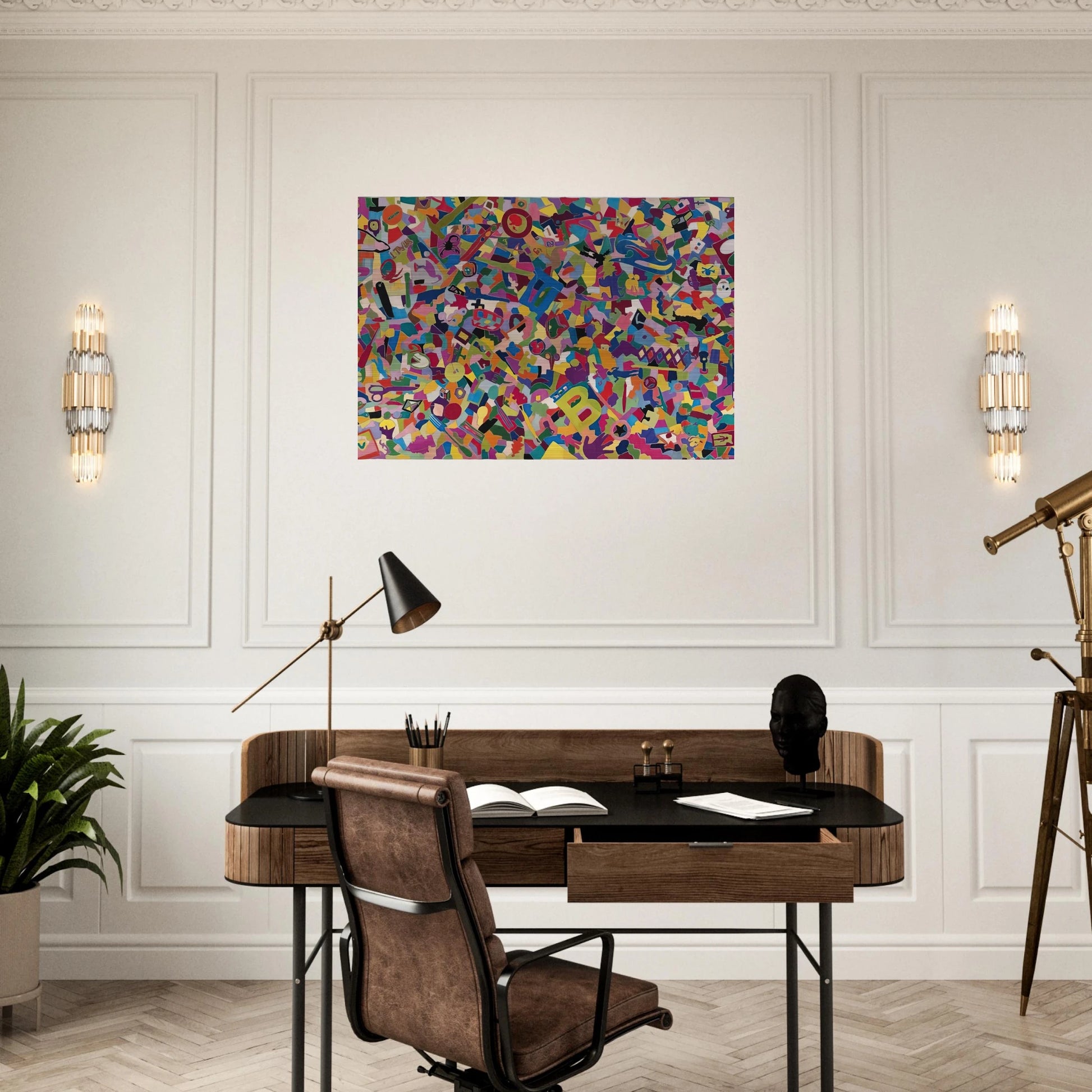 TUTTO 1988 - Alighiero Boetti Brushed Aluminum Print - 70x100 cm / 28x40 inches | Alighiero Boetti Aluminum Print | Alighiero Boetti Prints