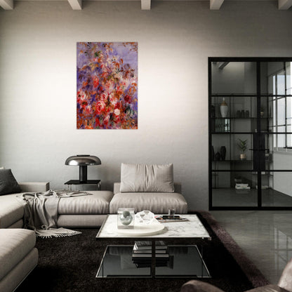 Roses By The Window - Pierre-Auguste Renoir Brushed Aluminum Print - 70x100 cm / 28x40 inches | Pierre-Auguste Renoir Aluminum Print | Pierre-Auguste Renoir Prints