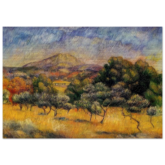 Mount Sainte Victoire - Pierre-Auguste Renoir Brushed Aluminum Print - 70x100 cm / 28x40 inches | Pierre-Auguste Renoir Aluminum Print | Pierre-Auguste Renoir Prints