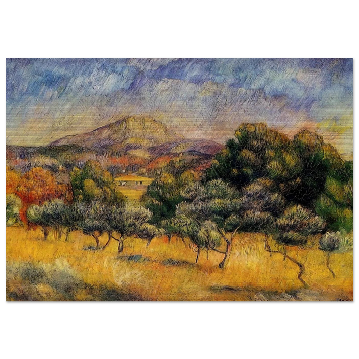 Mount Sainte Victoire - Pierre-Auguste Renoir Brushed Aluminum Print - 70x100 cm / 28x40 inches | Pierre-Auguste Renoir Aluminum Print | Pierre-Auguste Renoir Prints