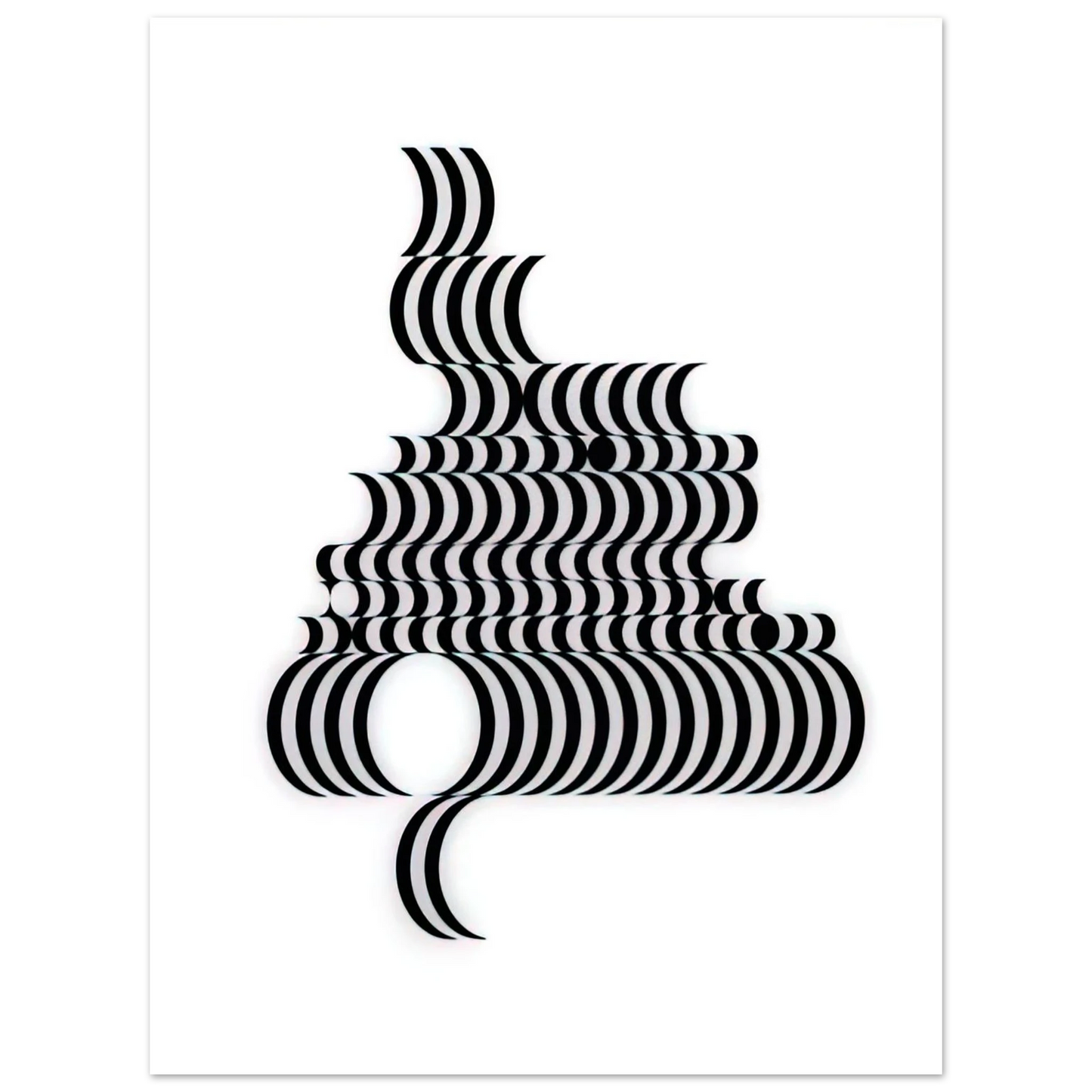 Bridget Riley - FRAGMENT 2 1965  75x100 cm / 30x40inches Fine Art Poster