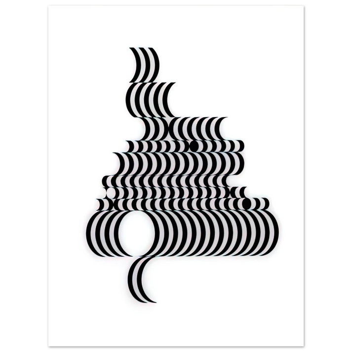 Bridget Riley - FRAGMENT 2 1965  75x100 cm / 30x40inches Fine Art Poster