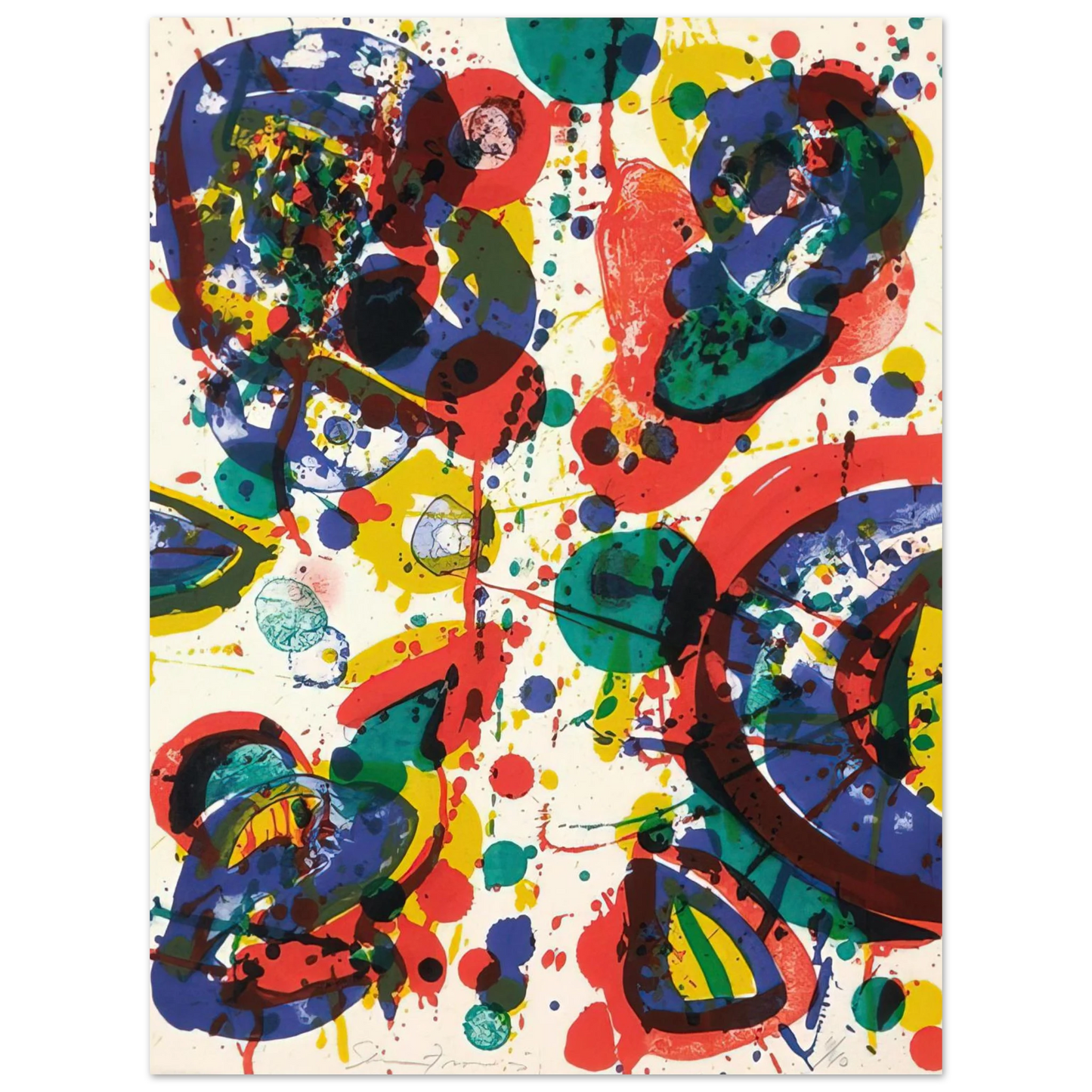 Sam Francis - Firework  75x100 cm / 30x40inches Fine Art Poster