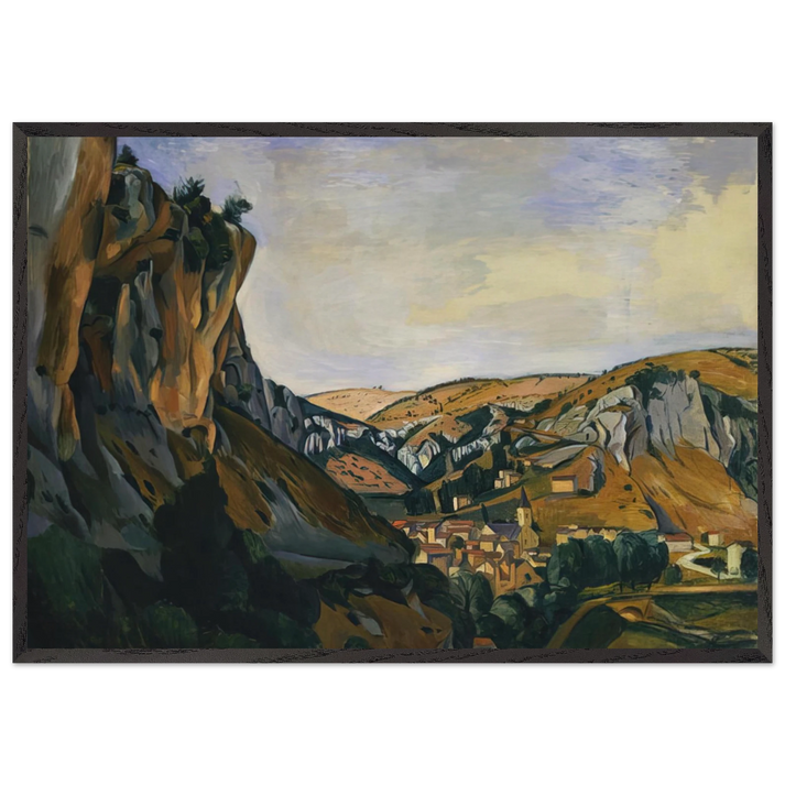 VALLEY OF THE LOT AT VERS 1912 - Andre Derain 70x100 cm / 28x40 inches Framed Art Print – Black Wooden Frame