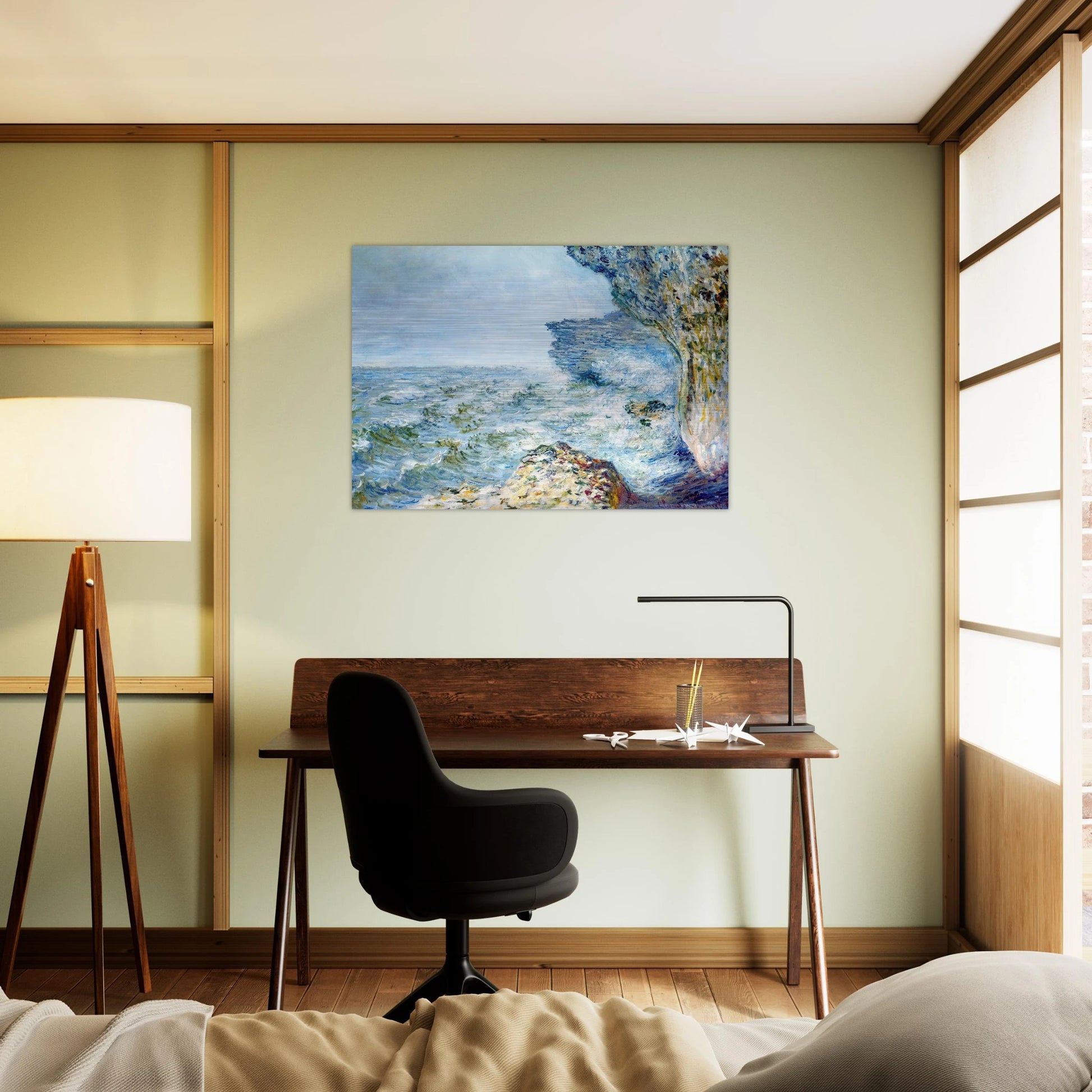 The Sea at Fecamp - claude monet Brushed Aluminum Print - 70x100 cm / 28x40 inches | claude monet Aluminum Print | claude monet Prints