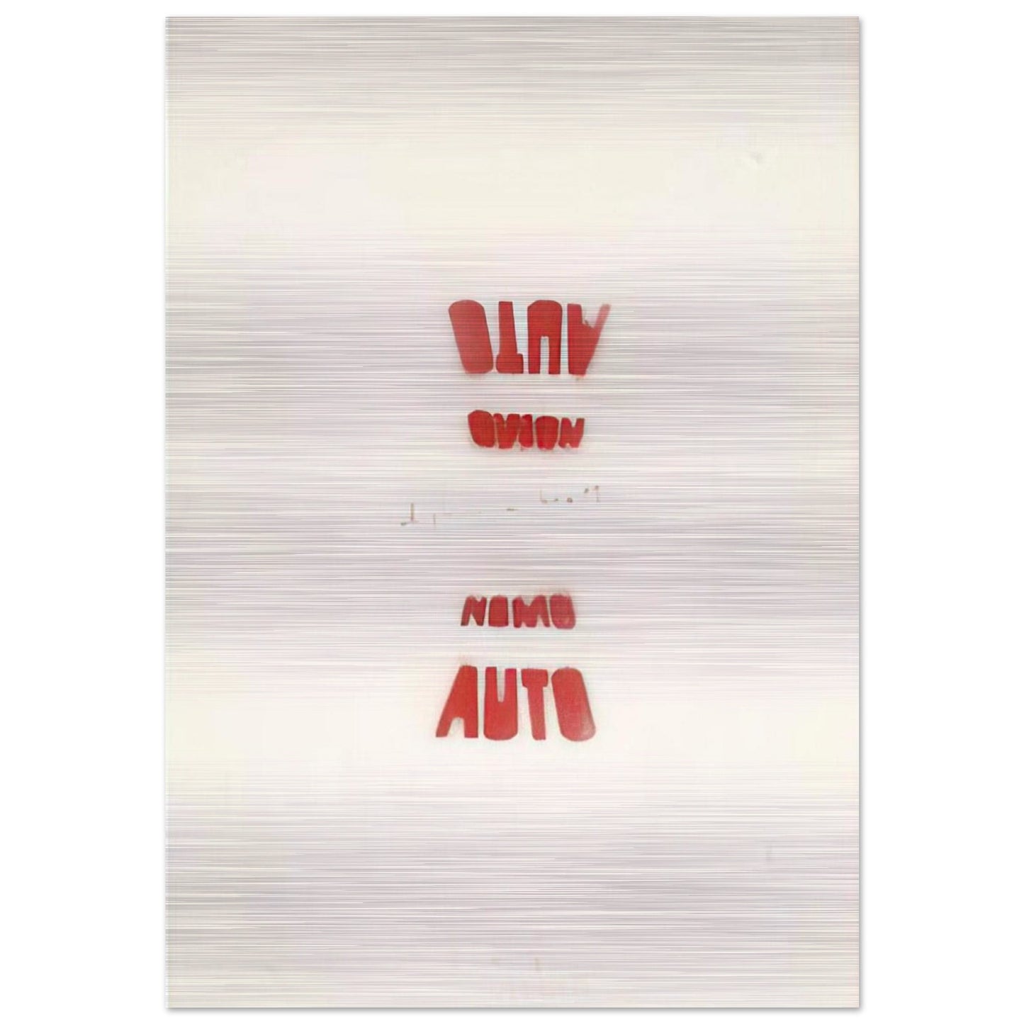 AUTO NOMO I VEDENTI 1979 - Alighiero Boetti Brushed Aluminum Print - 70x100 cm / 28x40 inches | Alighiero Boetti Aluminum Print | Alighiero Boetti Prints